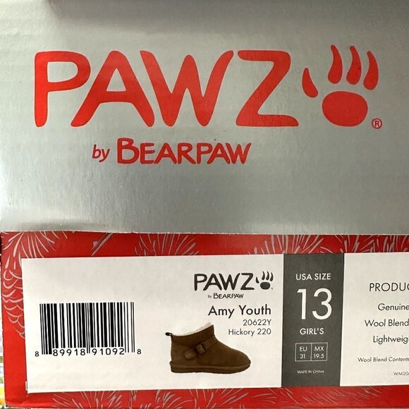 Bearpaw Kids PAWZ Amy Suede Boots size 13c - Picture 9 of 9